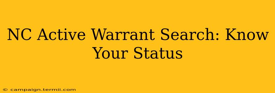 NC Active Warrant Search: Know Your Status