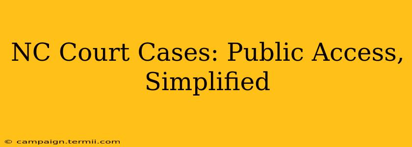 NC Court Cases: Public Access, Simplified