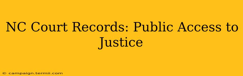 NC Court Records: Public Access to Justice