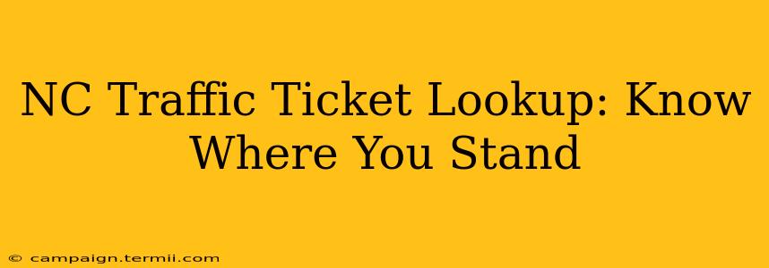 NC Traffic Ticket Lookup: Know Where You Stand