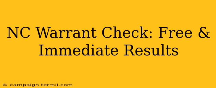 NC Warrant Check: Free & Immediate Results