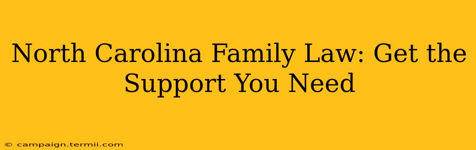 North Carolina Family Law: Get the Support You Need