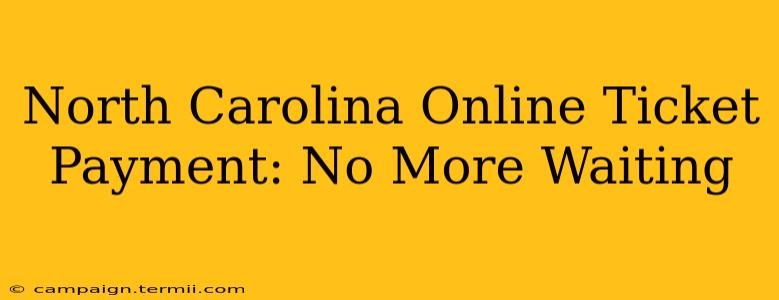 North Carolina Online Ticket Payment: No More Waiting