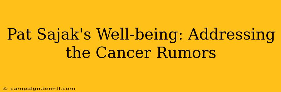 Pat Sajak's Well-being: Addressing the Cancer Rumors