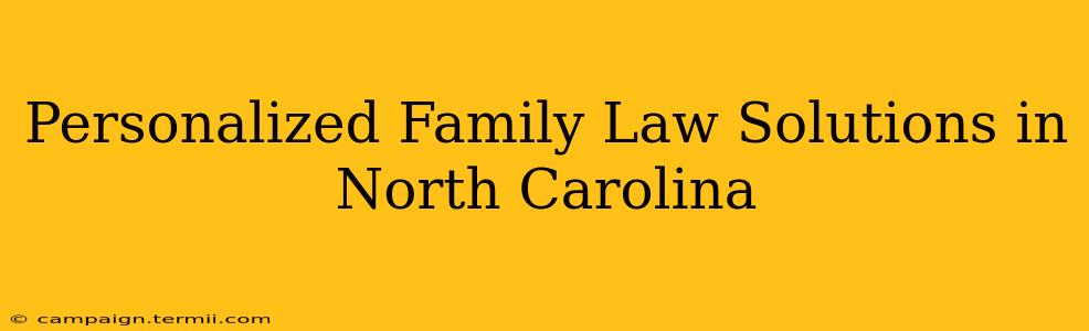 Personalized Family Law Solutions in North Carolina