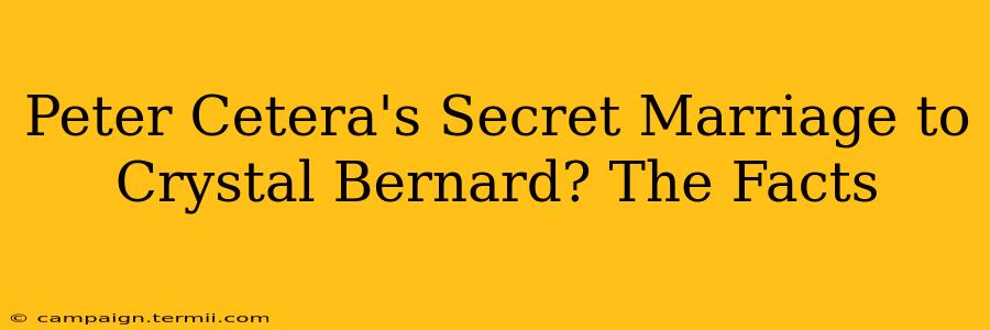 Peter Cetera's Secret Marriage to Crystal Bernard? The Facts