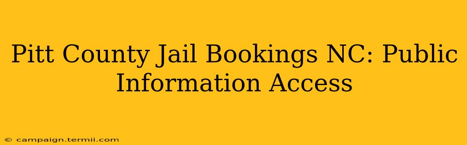 Pitt County Jail Bookings NC: Public Information Access