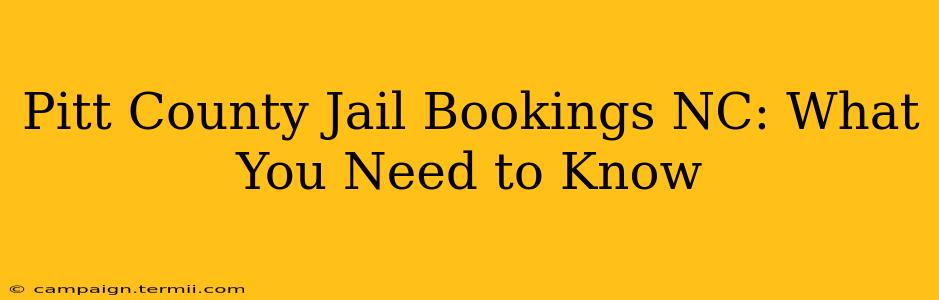 Pitt County Jail Bookings NC: What You Need to Know