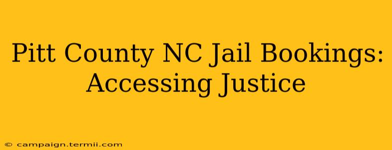 Pitt County NC Jail Bookings: Accessing Justice