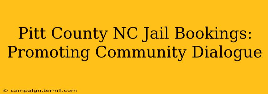 Pitt County NC Jail Bookings:  Promoting Community Dialogue