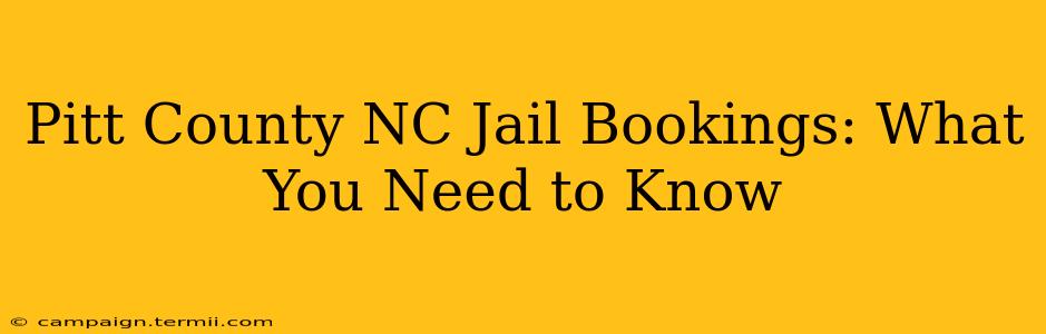 Pitt County NC Jail Bookings: What You Need to Know