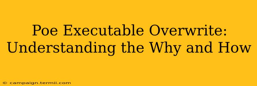 Poe Executable Overwrite: Understanding the Why and How