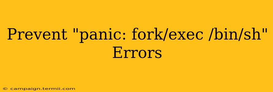 Prevent "panic: fork/exec /bin/sh" Errors