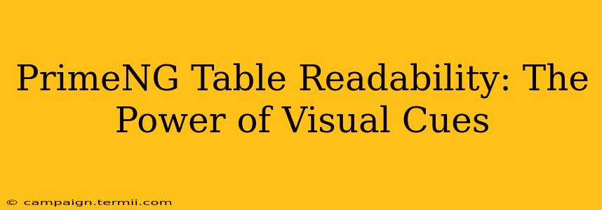 PrimeNG Table Readability: The Power of Visual Cues