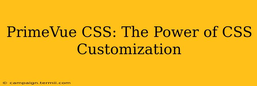 PrimeVue CSS: The Power of CSS Customization