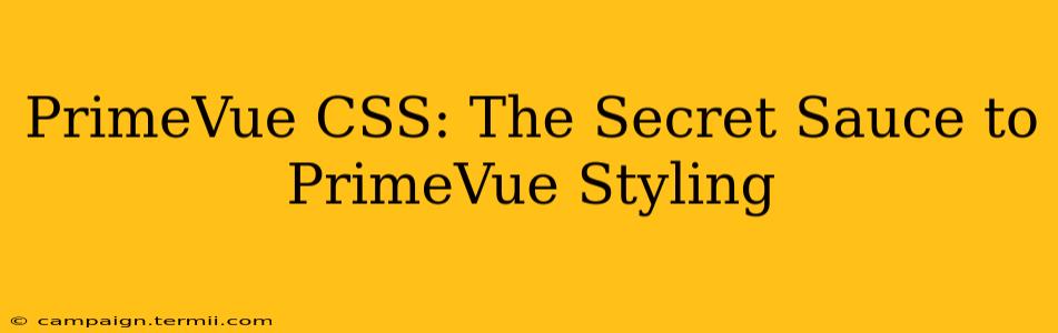 PrimeVue CSS: The Secret Sauce to PrimeVue Styling