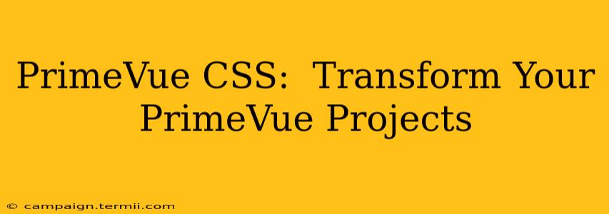 PrimeVue CSS:  Transform Your PrimeVue Projects