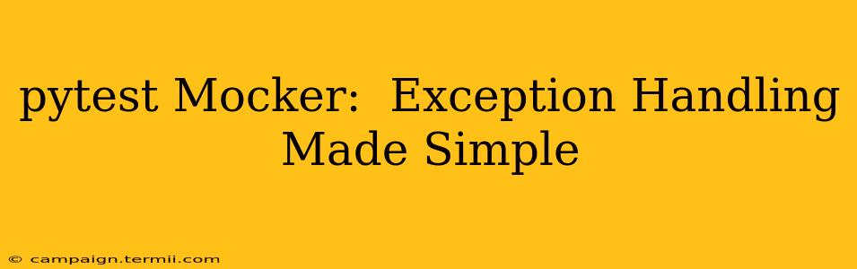 pytest Mocker:  Exception Handling Made Simple