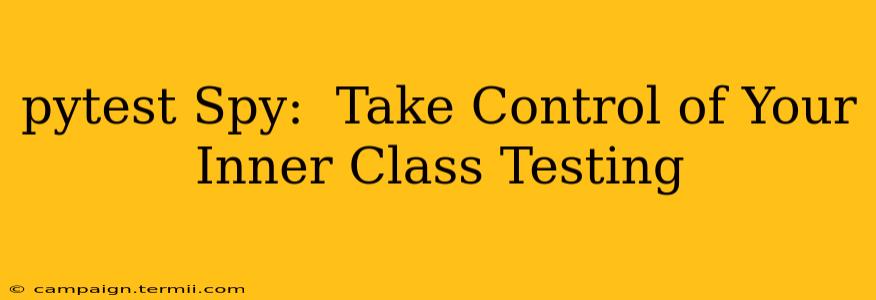 pytest Spy:  Take Control of Your Inner Class Testing