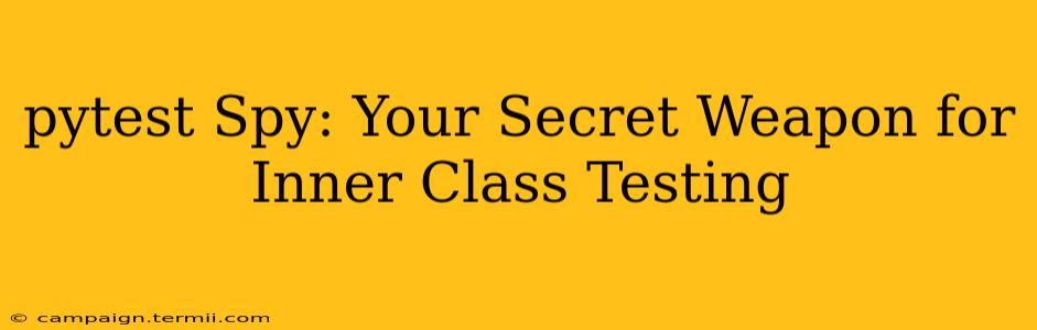 pytest Spy: Your Secret Weapon for Inner Class Testing