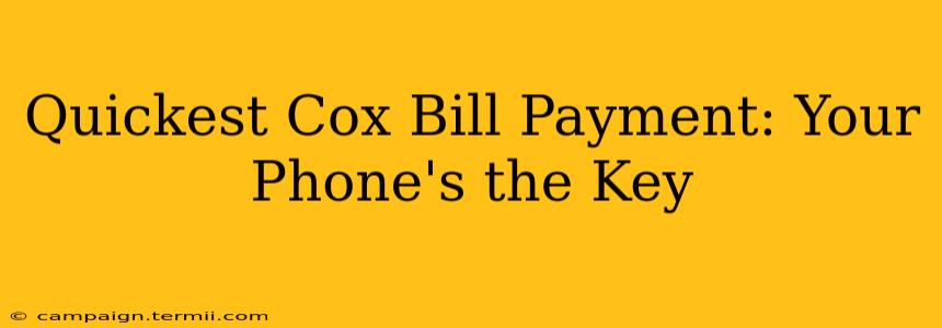 Quickest Cox Bill Payment: Your Phone's the Key