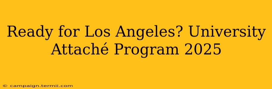 Ready for Los Angeles? University Attaché Program 2025