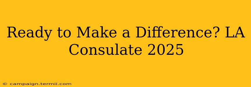 Ready to Make a Difference? LA Consulate 2025