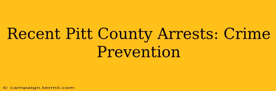 Recent Pitt County Arrests: Crime Prevention