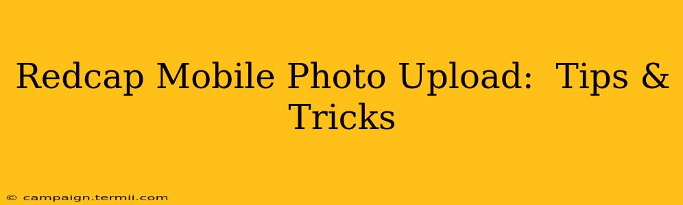 Redcap Mobile Photo Upload:  Tips & Tricks