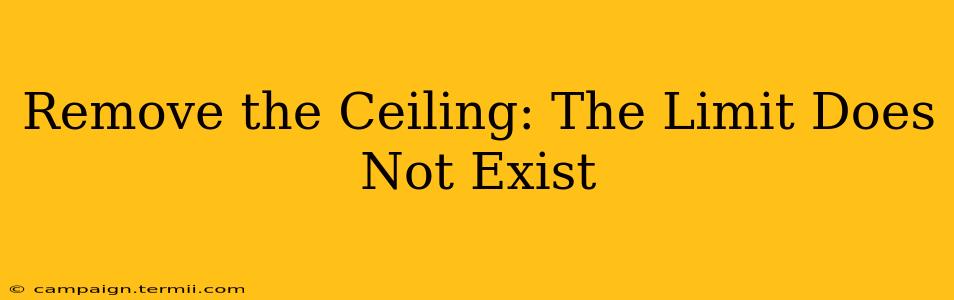 Remove the Ceiling: The Limit Does Not Exist