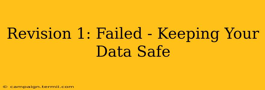 Revision 1: Failed - Keeping Your Data Safe