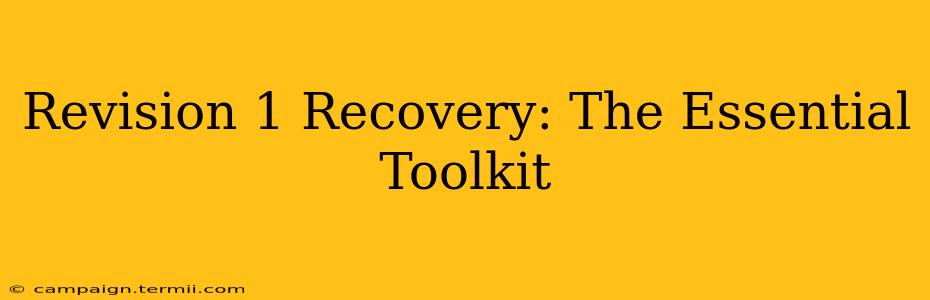 Revision 1 Recovery: The Essential Toolkit