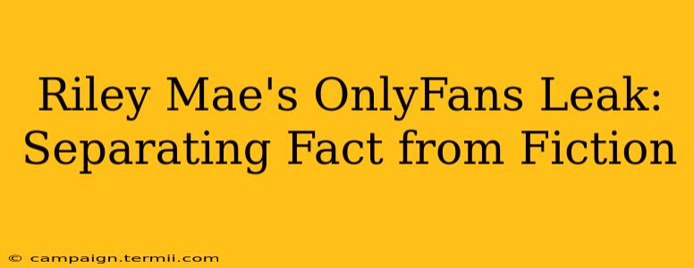 Riley Mae's OnlyFans Leak: Separating Fact from Fiction