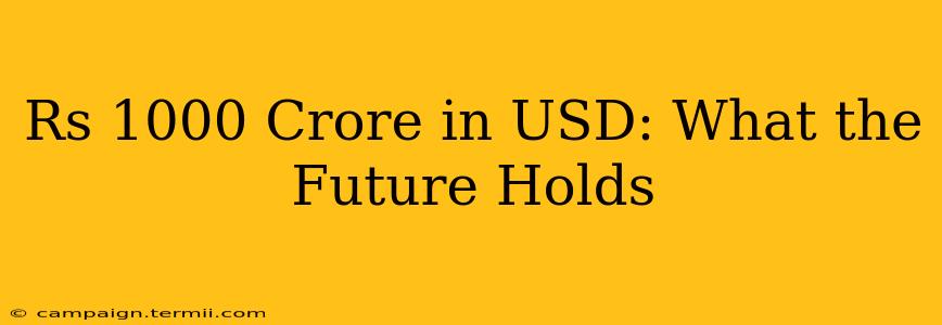 Rs 1000 Crore in USD: What the Future Holds