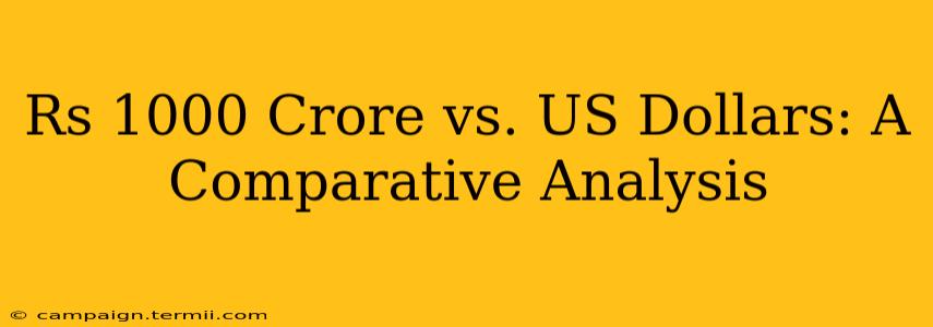 Rs 1000 Crore vs. US Dollars: A Comparative Analysis