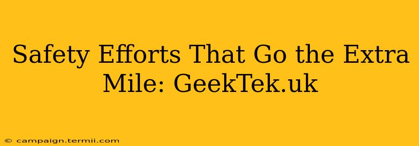 Safety Efforts That Go the Extra Mile: GeekTek.uk