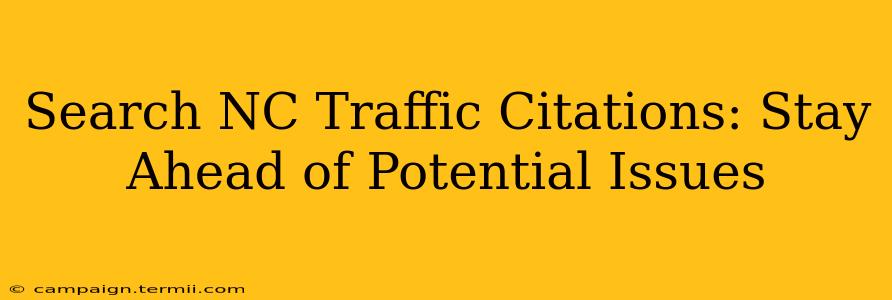 Search NC Traffic Citations: Stay Ahead of Potential Issues