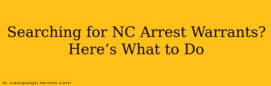 Searching for NC Arrest Warrants? Here’s What to Do