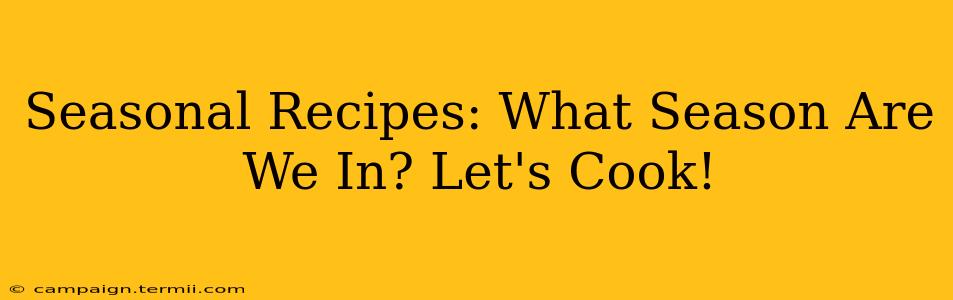 Seasonal Recipes: What Season Are We In? Let's Cook!