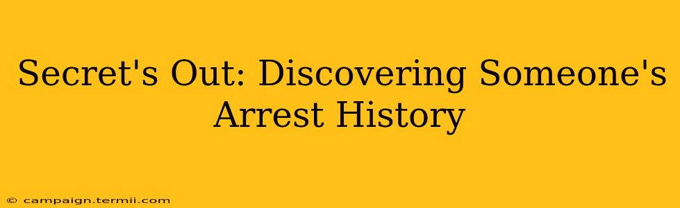 Secret's Out: Discovering Someone's Arrest History