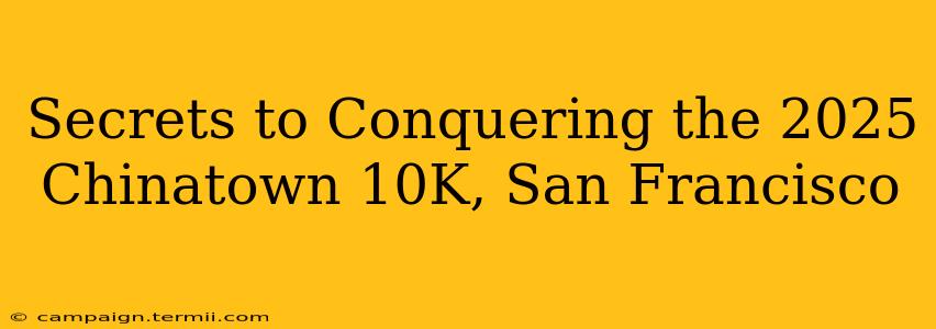 Secrets to Conquering the 2025 Chinatown 10K, San Francisco