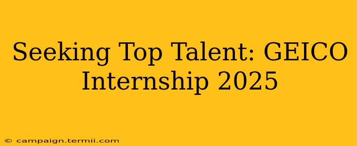 Seeking Top Talent: GEICO Internship 2025