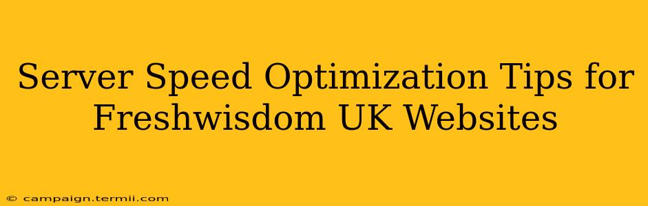 Server Speed Optimization Tips for Freshwisdom UK Websites