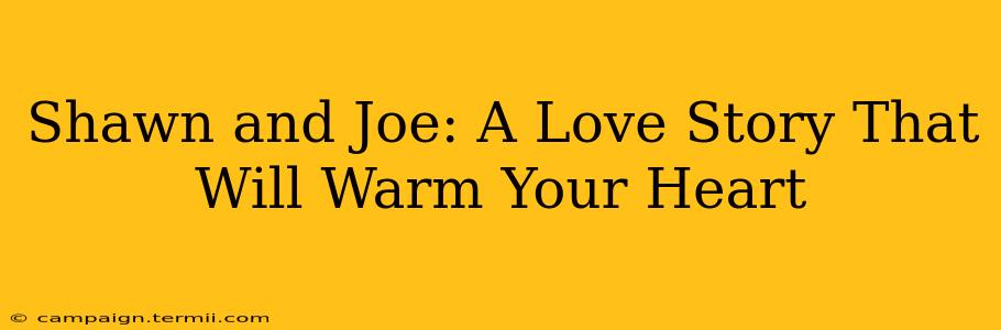 Shawn and Joe: A Love Story That Will Warm Your Heart