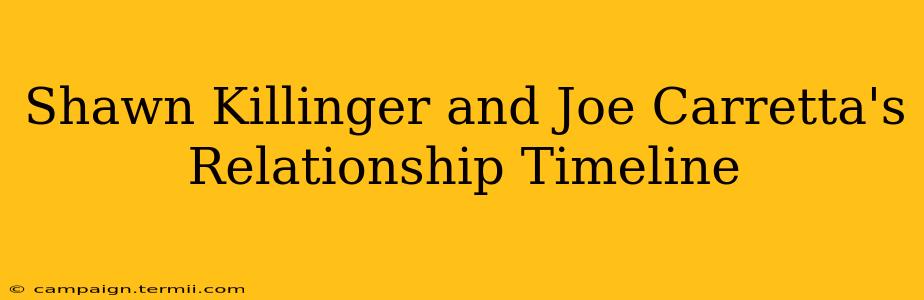 Shawn Killinger and Joe Carretta's Relationship Timeline