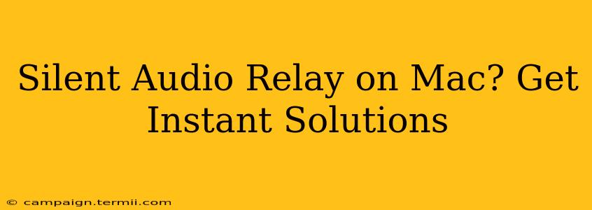 Silent Audio Relay on Mac? Get Instant Solutions