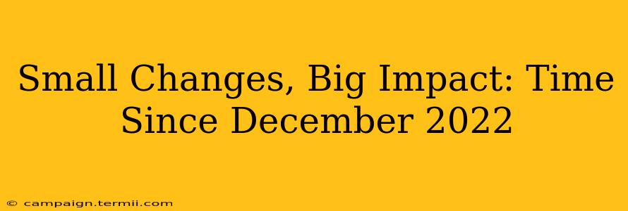 Small Changes, Big Impact: Time Since December 2022