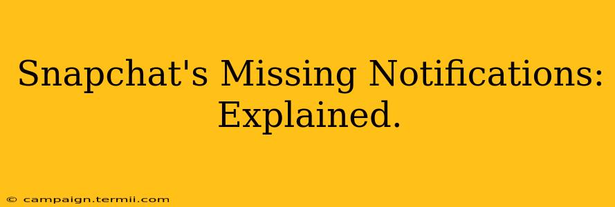 Snapchat's Missing Notifications: Explained.