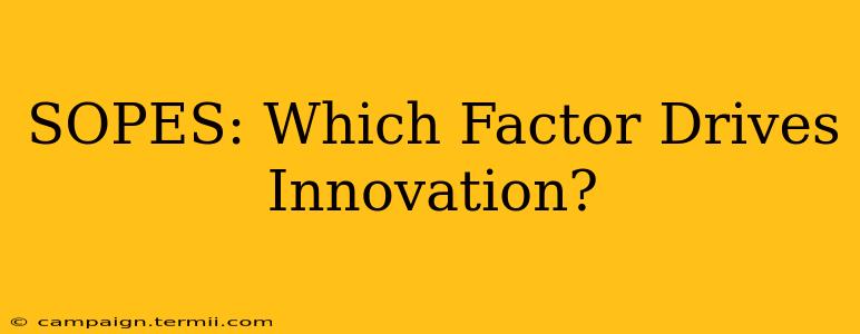 SOPES: Which Factor Drives Innovation?