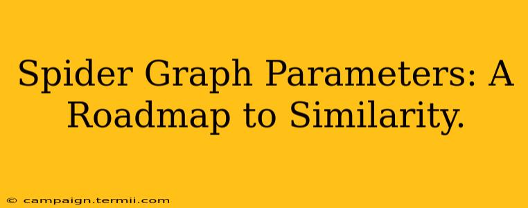 Spider Graph Parameters: A Roadmap to Similarity.